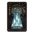 Book cover of 'Physics Fables' by Sarah Allen with silhouettes of people and a castle.