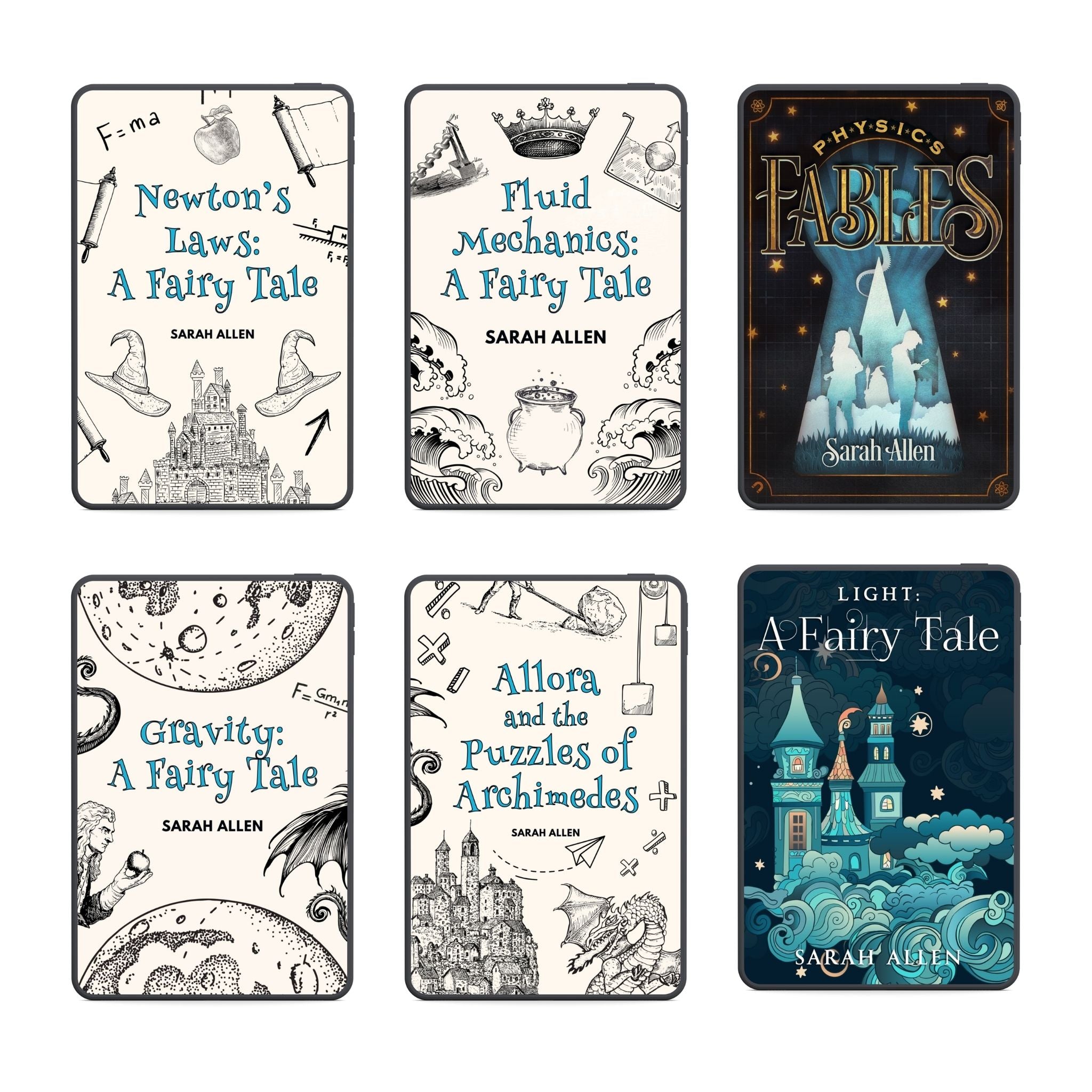 6 fairy tale physics book covers