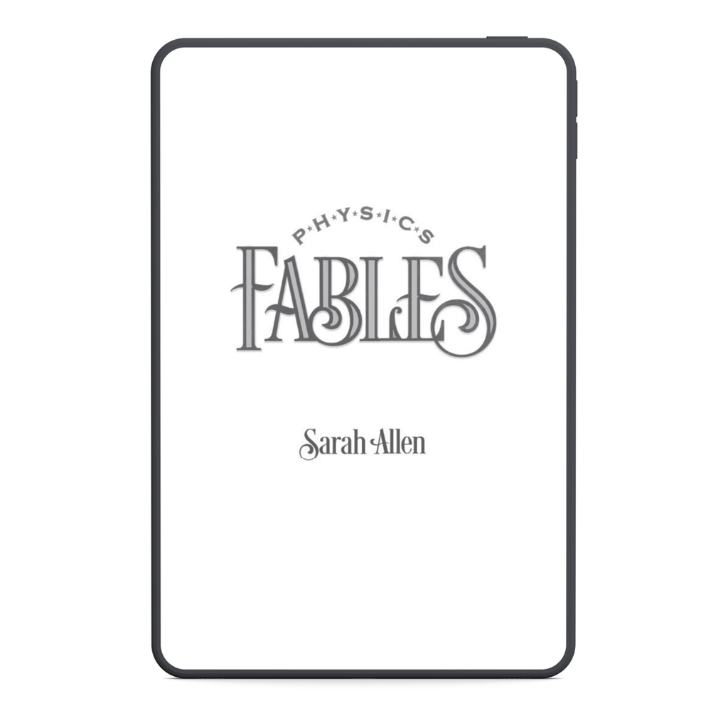 Title Page of 'Fables' by Sarah Allen with a black border on a white background