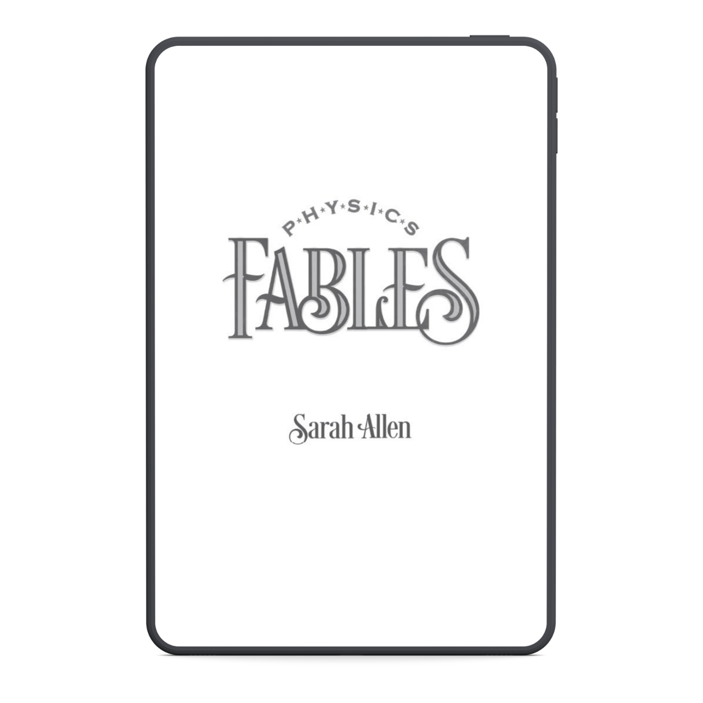 Title Page of 'Fables' by Sarah Allen with a black border on a white background