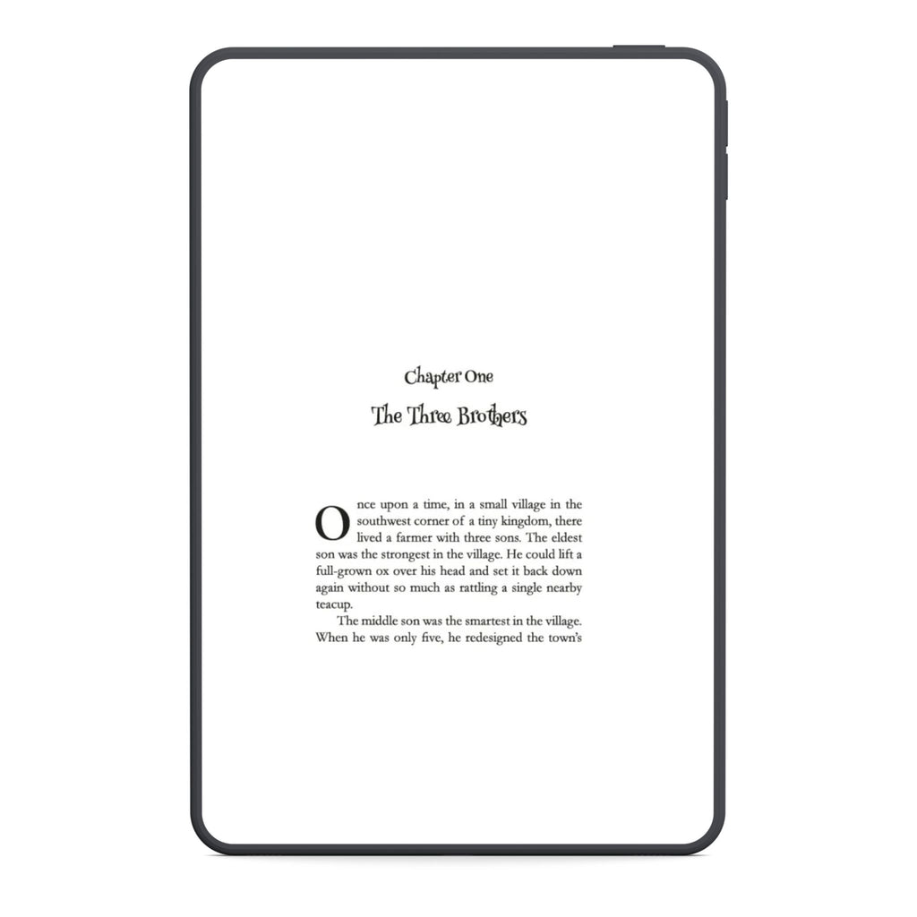 Digital book cover with text on a white background