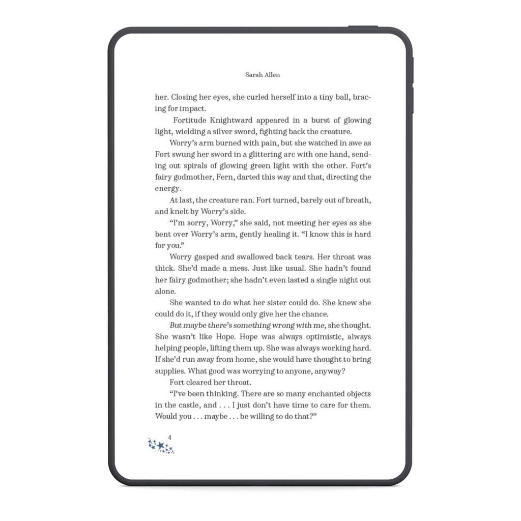 Book interior text