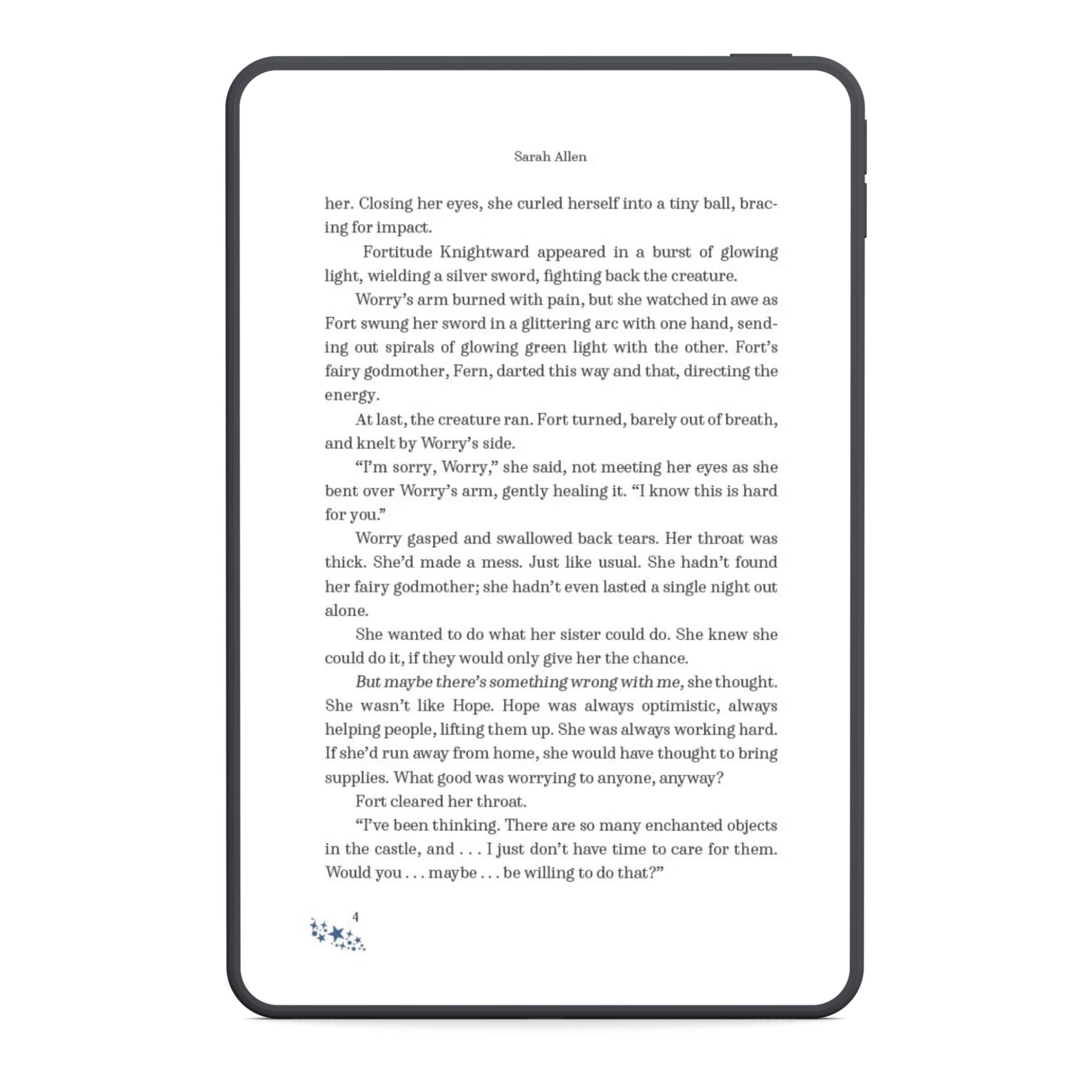 Book interior text