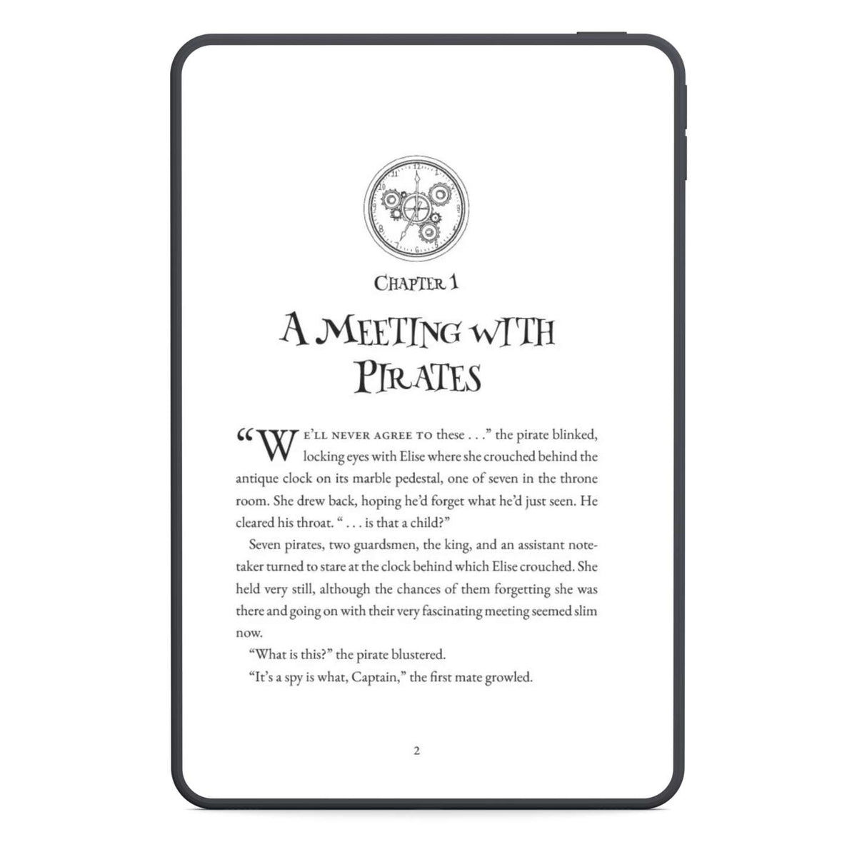 The first chapter of the ebook, titled 'A Meeting with Pirates'