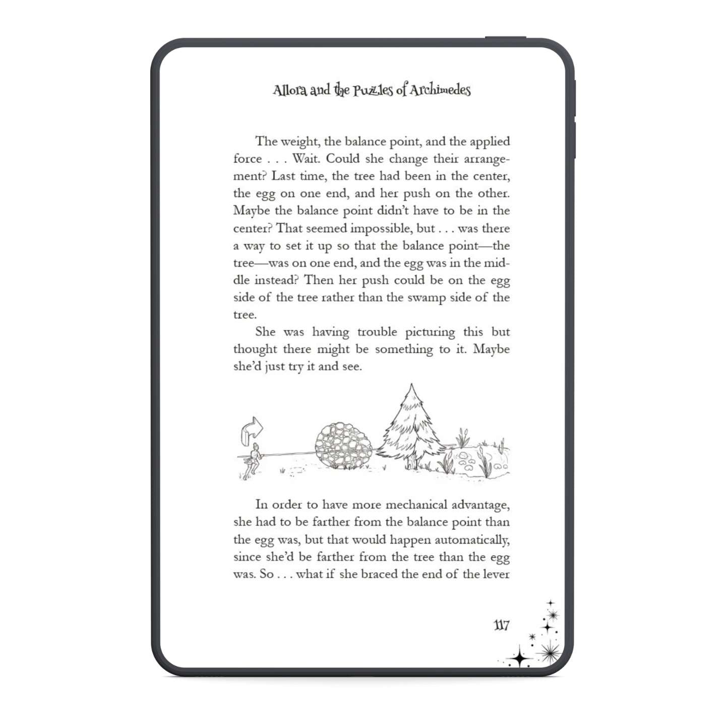 Page from a book with text and illustrations on a white background