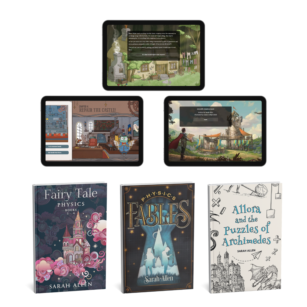 Three paperbacks: omnibus, fables, and allora, and three games 