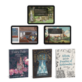 Three paperbacks: omnibus, fables, and allora, and three games 