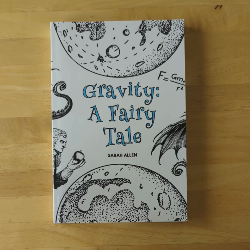 a video of hands flipping through the gravity fairy tale paperback. it's mostly text but has several full color illustrations